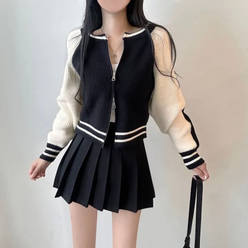 Two Tone Zip Cardigan SpreePicky