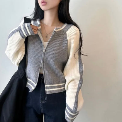 Two Tone Zip Cardigan SpreePicky