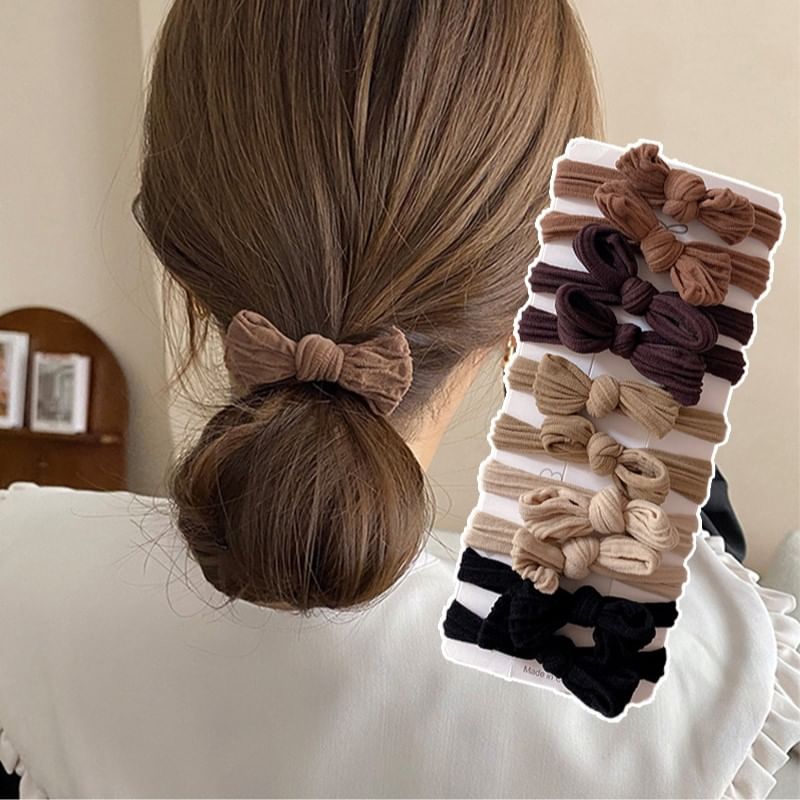 Bowknot Hair Tie Set SpreePicky