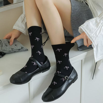 Bow Patterned Socks SpreePicky