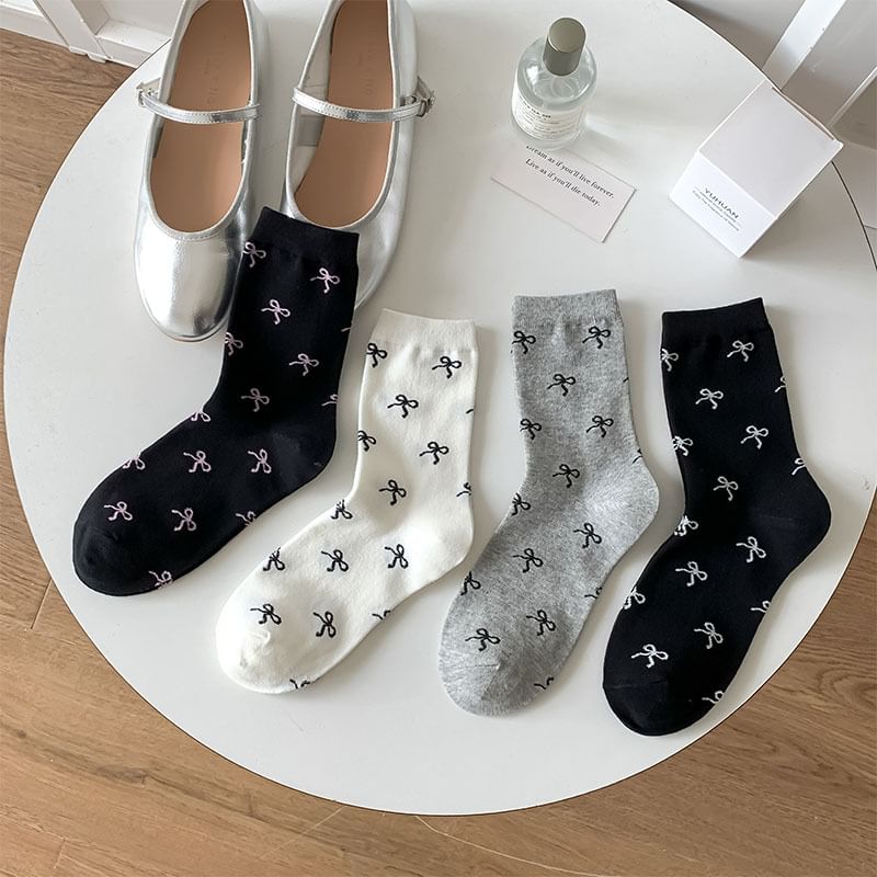 Bow Patterned Socks SpreePicky