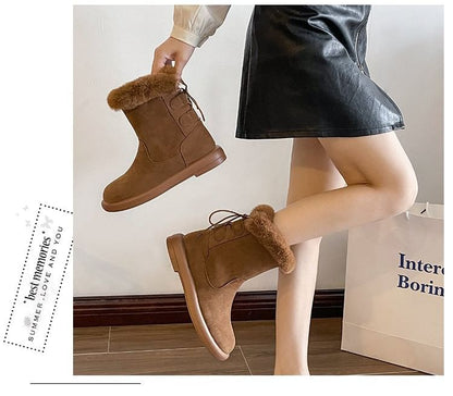 Fleece Lined Short Boots SpreePicky