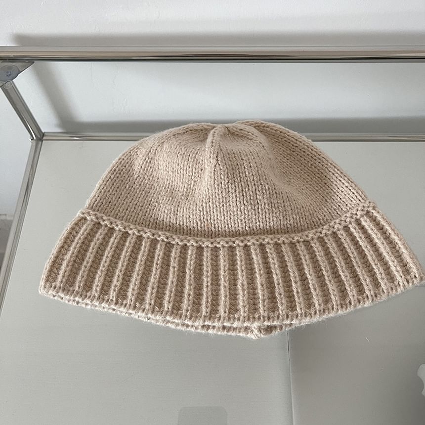 Two-Tone Knit Bucket Hat SpreePicky