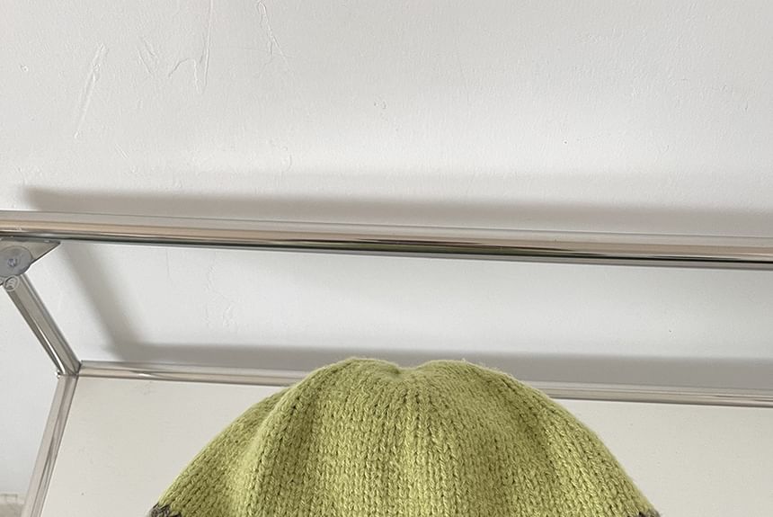 Two-Tone Knit Bucket Hat SpreePicky