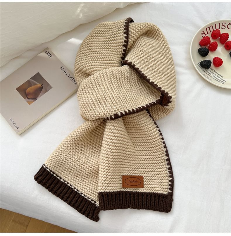 Two-Tone Knit Scarf SpreePicky