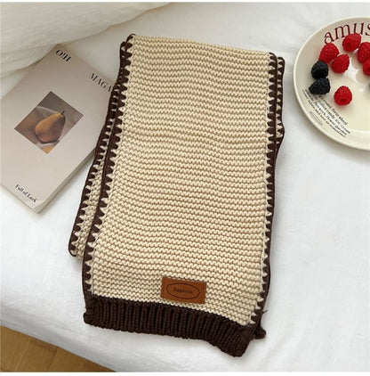 Two-Tone Knit Scarf SpreePicky