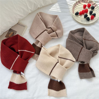 Two-Tone Knit Scarf SpreePicky