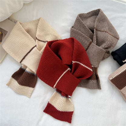 Two-Tone Knit Scarf SpreePicky