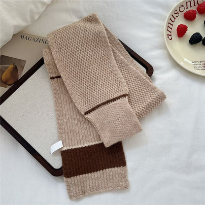 Two-Tone Knit Scarf SpreePicky