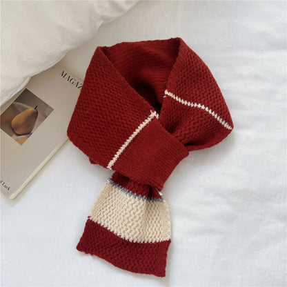 Two-Tone Knit Scarf SpreePicky