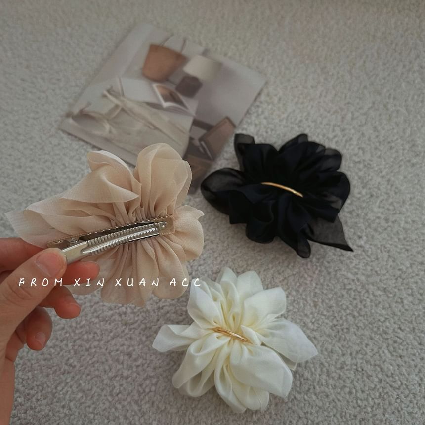 Mesh Flower Alloy Hair Clip SpreePicky