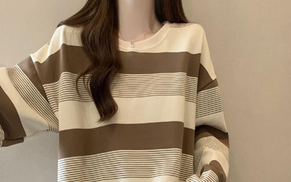 Crewneck Striped Sweater SpreePicky