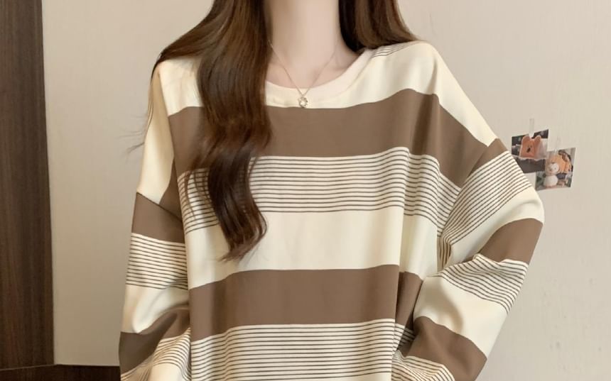 Crewneck Striped Sweater SpreePicky