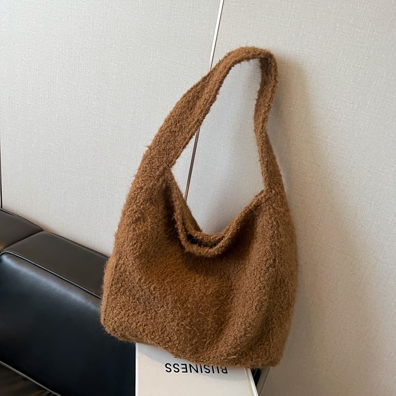 Plain Boucle Tote Bag SpreePicky