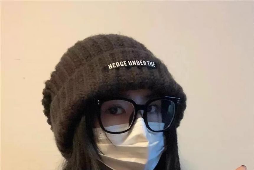 / Ear Ribbed Fluffy Hat Plain Bear Beanie FashionChic