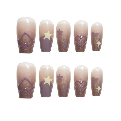 Star Heart Press On Nail SpreePicky