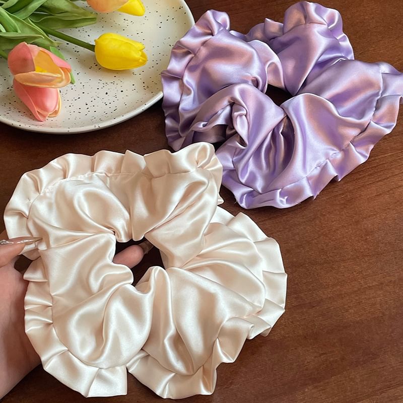 Ruffled Plain Scrunchie SpreePicky