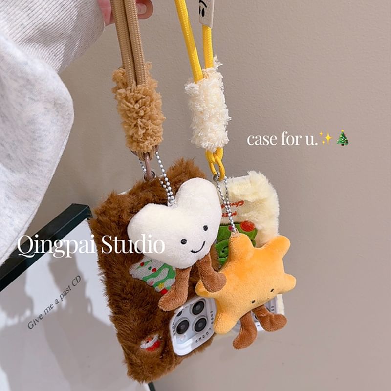 Christmas Tree Chenille Phone Case / Charm / Set - iPhone 16 Pro Max / 16 Pro / 16 Plus / 16 / 15 Pro Max / 15 Pro / 15 Plus / 15 / 14 Pro Max / 14 Pro / 14 Plus / 14 SpreePicky