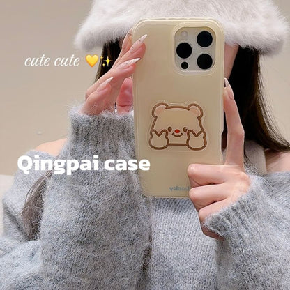 Bear Phone Case - iPhone 16 Pro Max / 16 Pro / 16 Plus / 16 / 15 Pro Max / 15 Pro / 15 Plus / 15 / 14 Pro Max / 14 Pro / 14 Plus / 14 SpreePicky