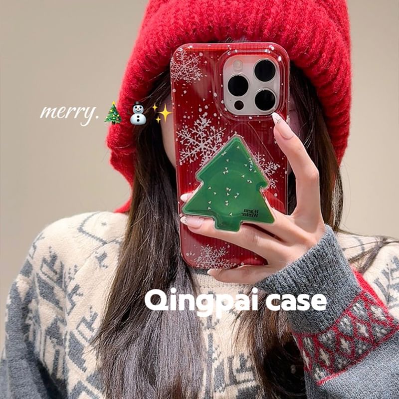 Christmas Snowman Phone Case - iPhone 16 Pro Max / 16 Pro / 16 Plus / 16 / 15 Pro Max / 15 Pro / 15 Plus / 15 / 14 Pro Max / 14 Pro / 14 Plus / 14 SpreePicky