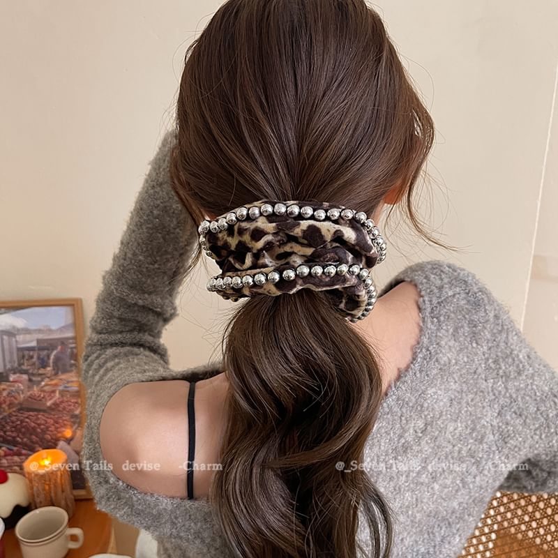 Leopard Hair Scrunchie SpreePicky