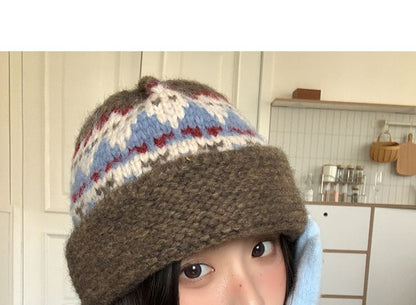 Patterned Knit Beanie SpreePicky