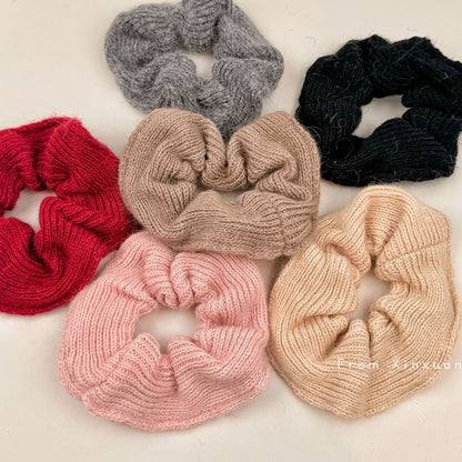 Plain Knitted Scrunchie SpreePicky