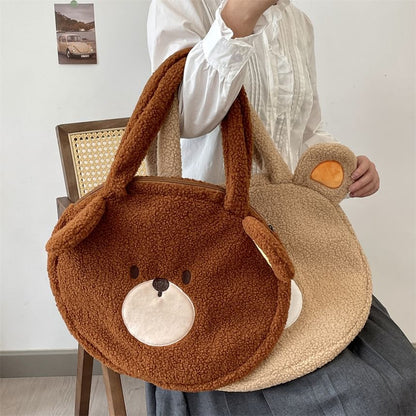 Bear Fleece Tote Bag SpreePicky