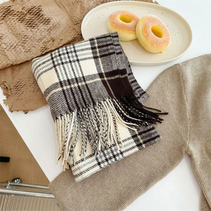 Plaid Fringed Scarf SpreePicky