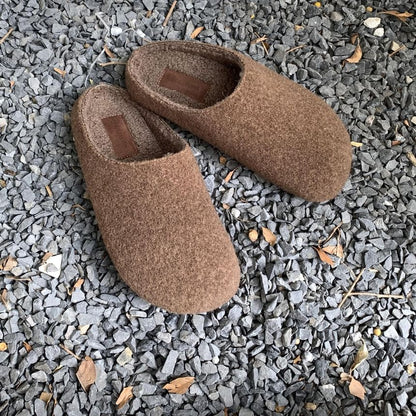 Plain Fluffy Mules SpreePicky