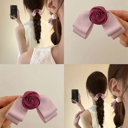 3D Flower Bow Hair Clip SpreePicky