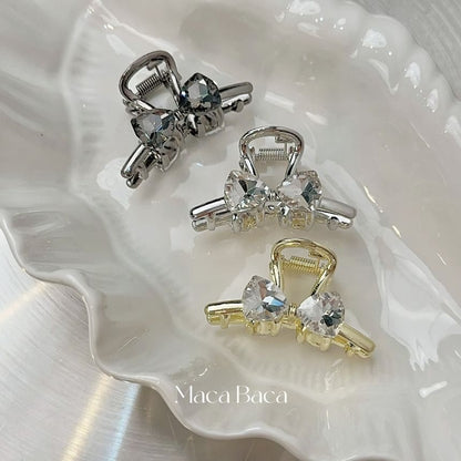 Bow Rhinestone Alloy Hair Claw SpreePicky