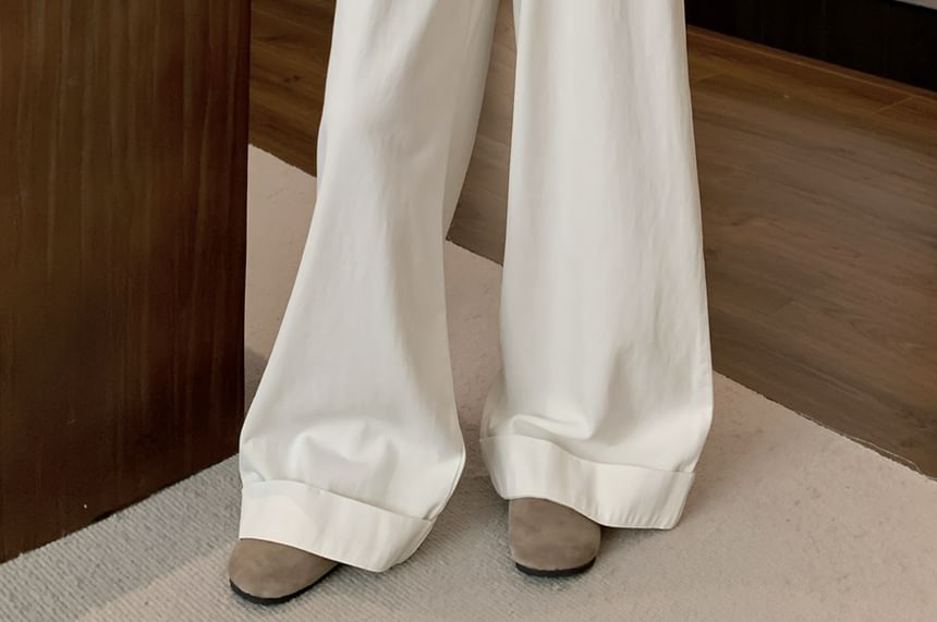 High Rise Plain Wide Leg Jeans SpreePicky