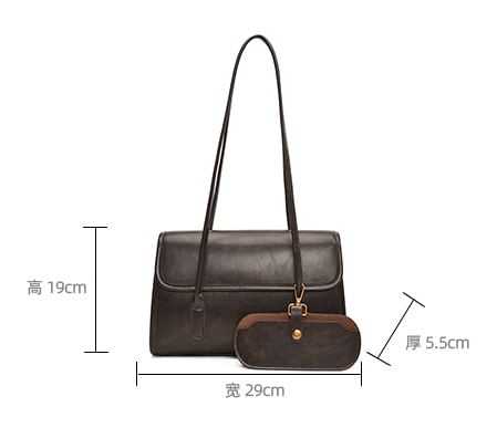 Faux Leather Flap Tote Bag With Card Holder SpreePicky