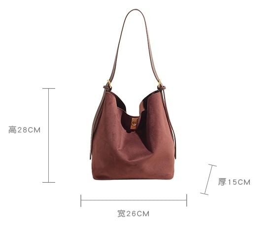 Plain Bucket Bag With Pouch SpreePicky