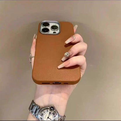 Plain Faux Leather Phone Case SpreePicky