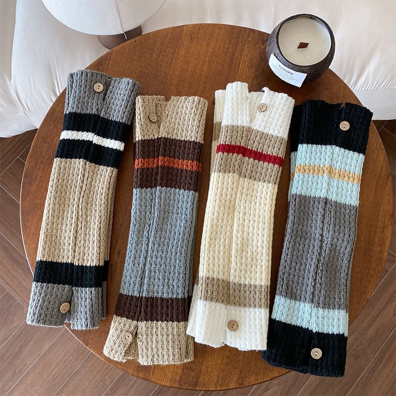 Color Block Cable Knit Leg Warmers SpreePicky