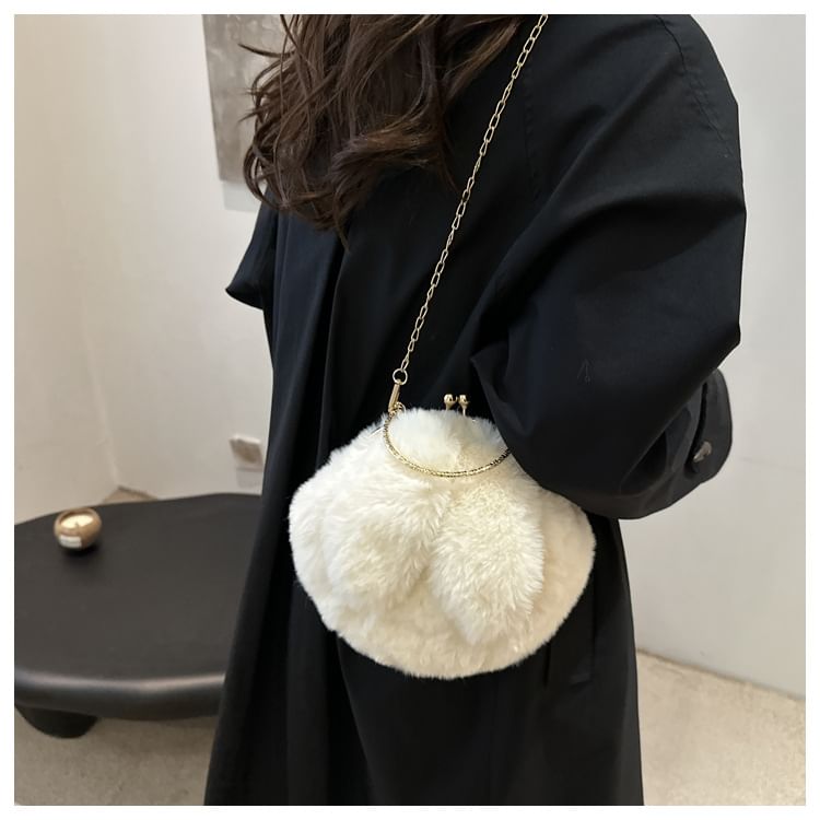 Fluffy Rabbit Ear Chain Strap Crossbody Bag SpreePicky