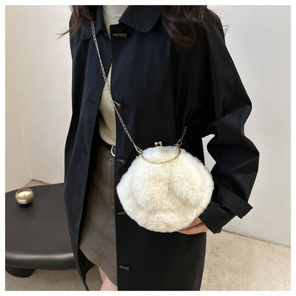 Fluffy Rabbit Ear Chain Strap Crossbody Bag SpreePicky