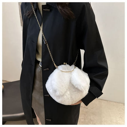 Fluffy Rabbit Ear Chain Strap Crossbody Bag SpreePicky