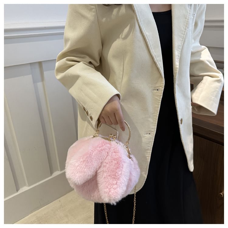 Fluffy Rabbit Ear Chain Strap Crossbody Bag SpreePicky