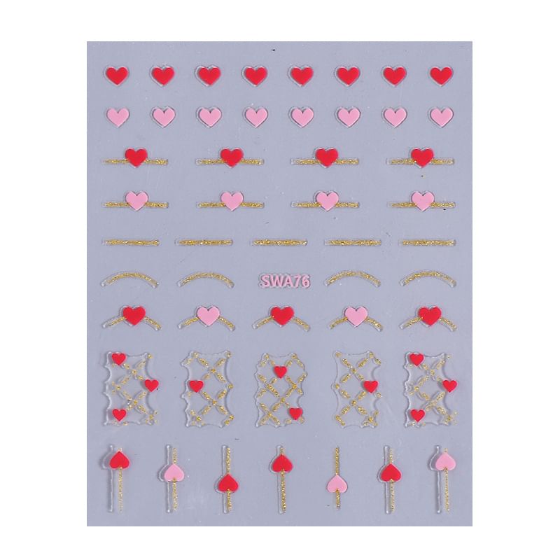 Heart Nail Art Stickers SpreePicky