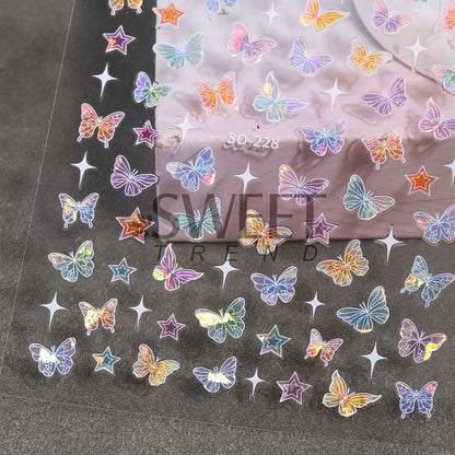 Butterfly Star Nail Art Stickers (Various Designs) SpreePicky