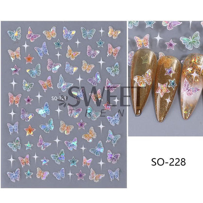 Butterfly Star Nail Art Stickers (Various Designs) SpreePicky