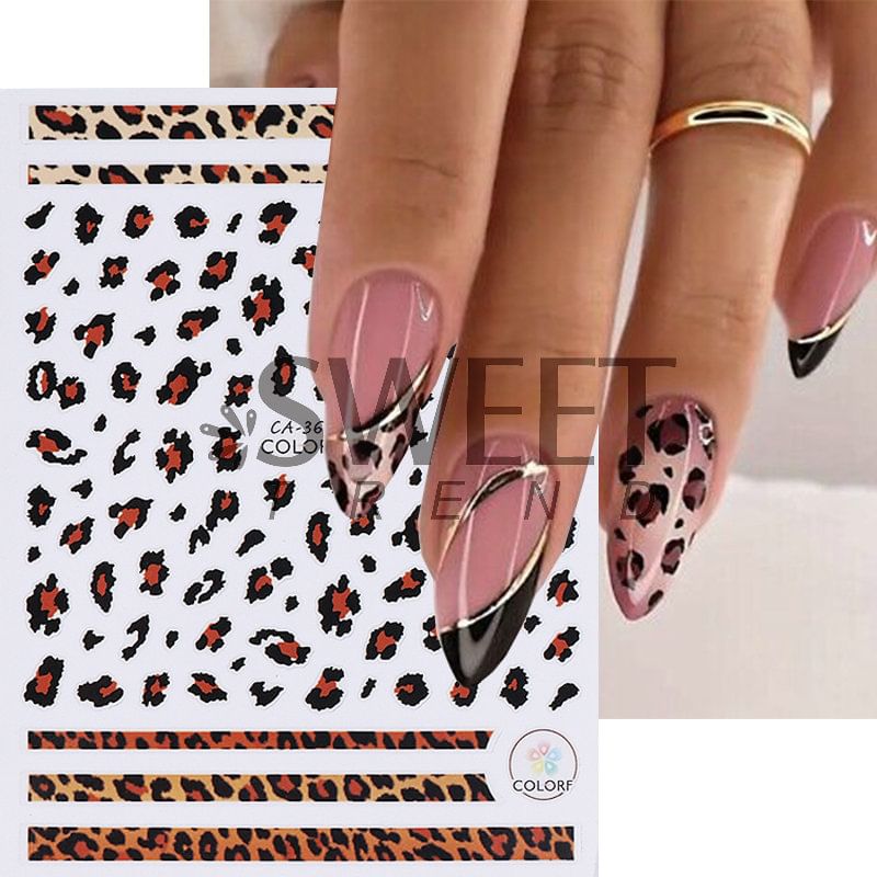 Leopard Print Nail Art Stickers (Various Designs) SpreePicky