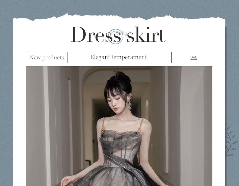 Strapless Plain Sheer A-Line Ball Gown FashionChic