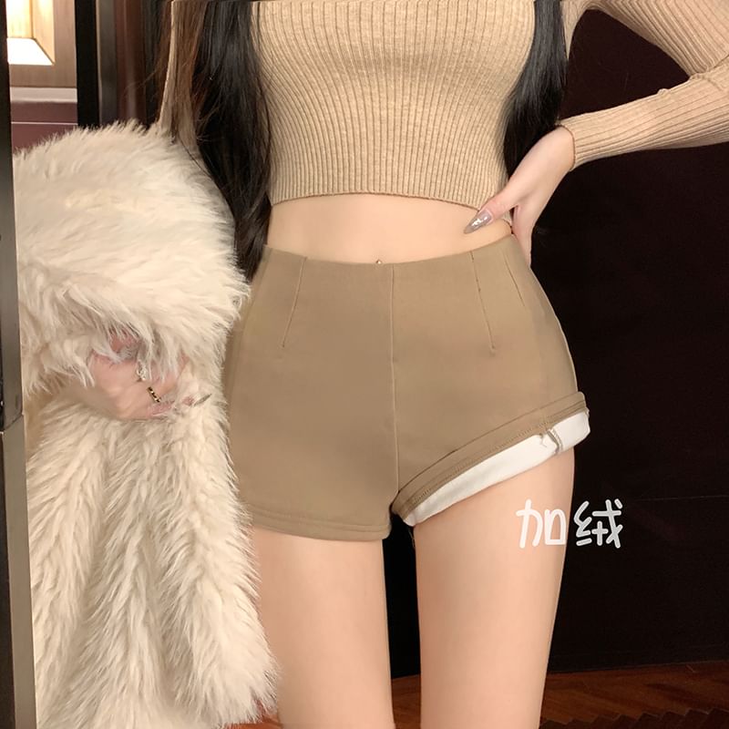 Mid Rise Hot Plain Pants FashionChic