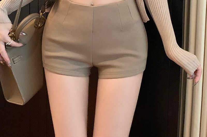 Mid Rise Hot Plain Pants FashionChic