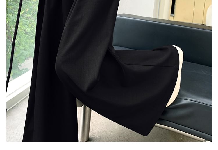 Leg Pants Rise High Wide Designs) Plain (Various FashionChic