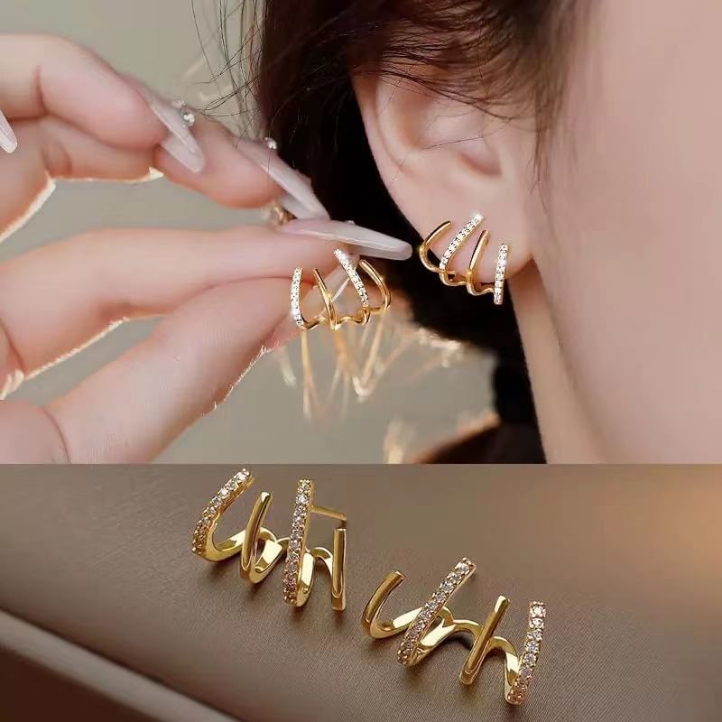 / Ear Cuff Drop Huggie Hook Stud Earring FashionChic